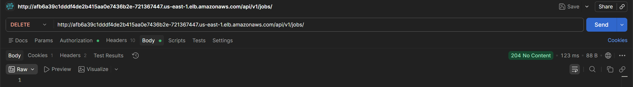 DELETE /jobs